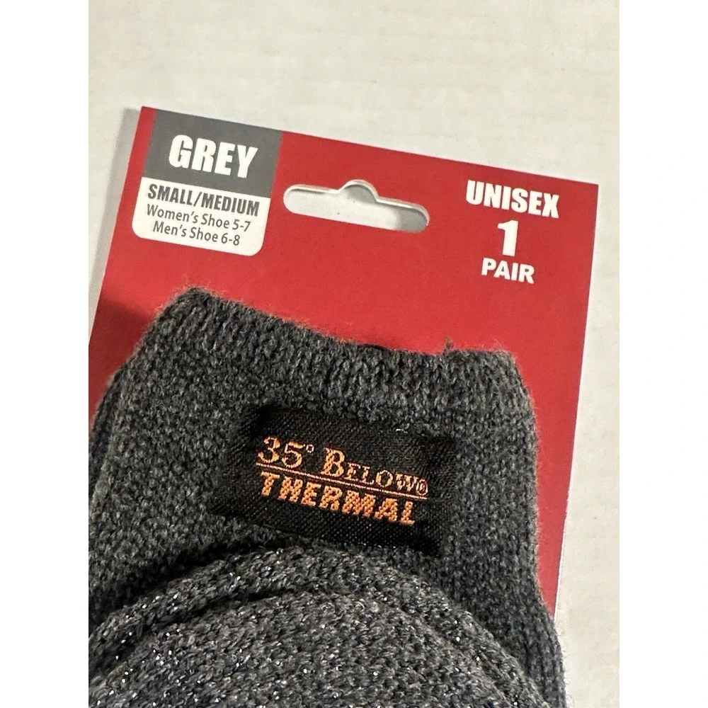 35‎ below thermal thicker insulated crew socks super soft unsex 1 pair grey